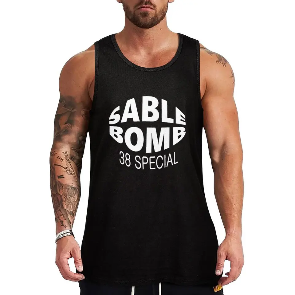 Sable Bomb Wrestling Tank Top Plain T-Shirt Gym odev mužov svalová fit