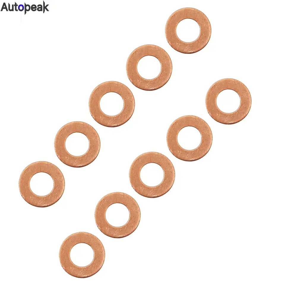 Sada 10 tesnení na odtoku oleja 0313,33 pre Peugeot 207 208 307 308 406 Citroen C3 C5 10x20x1,8 mm olejová panvica Screcks Gaskets