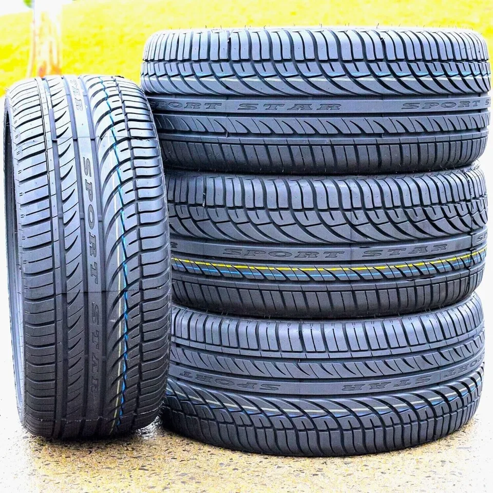Sada 4 hp108 All-sezónne osobné auto Vysoko výkonné radiálne pneumatiky XL 4-Ply BSW Čierna bočná stena UTQG 380AA