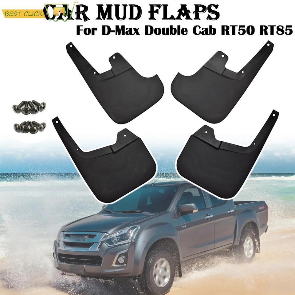 Sada bahenných klapiek pre Isuzu D-Max Dmax 2011-2019 Holden Colorado 7 Mu-X RT50 RT85 RG Mudflaps Splash Guards Mudguards predná zadná zadná časť