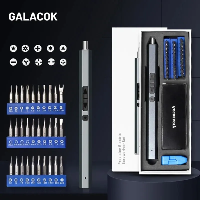 Sada elektrických skrutkovačov 12/39/50 v 1 presný magnetický Phillips Torx Bity Rýchle nabíjanie Multifunkčný opravný nástroj
