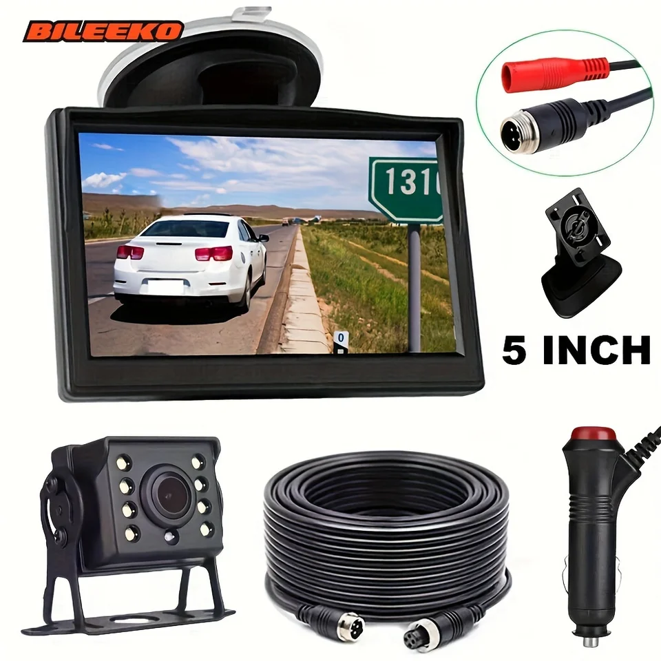 Sada fotoaparátov so zálohou automobilov s monitorom 4pinový kábel Coatooker pre RV autobus 12v/24v ľahká inštalácia