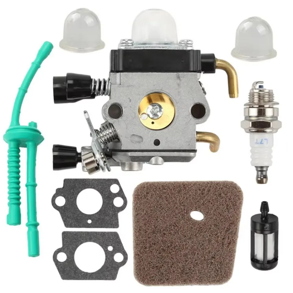Sada karburátorov Trusmer Trimmer Fit for Stihl FS38 FS45 FS46 FS55 KM55 BRUSHCUTTER LAWN Carburetor Air Falk Filter Tesnenie
