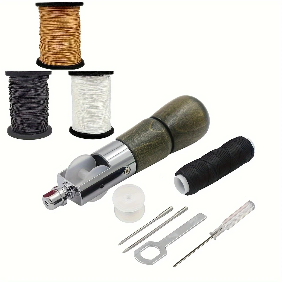Sada kožených šijacích strojov, ručný šijací stroj pre kožené remeslá pre domácich majstrov, kožený šišík na opravu pre kožené topánky