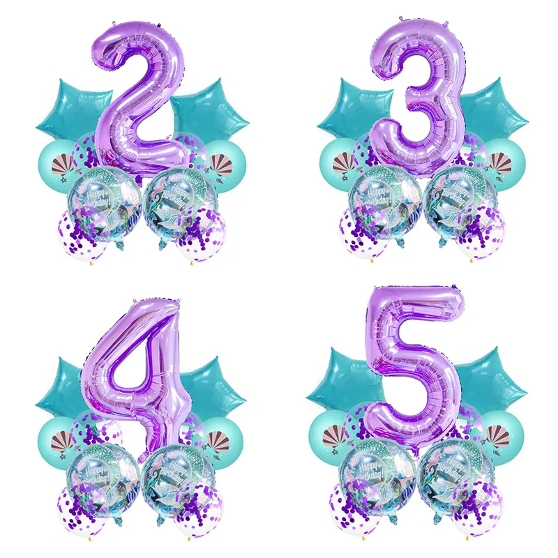 Sada kvality morskej panny 1 2 3 4 5 6 7 8 9 Purple Digital Sequenant Pilun