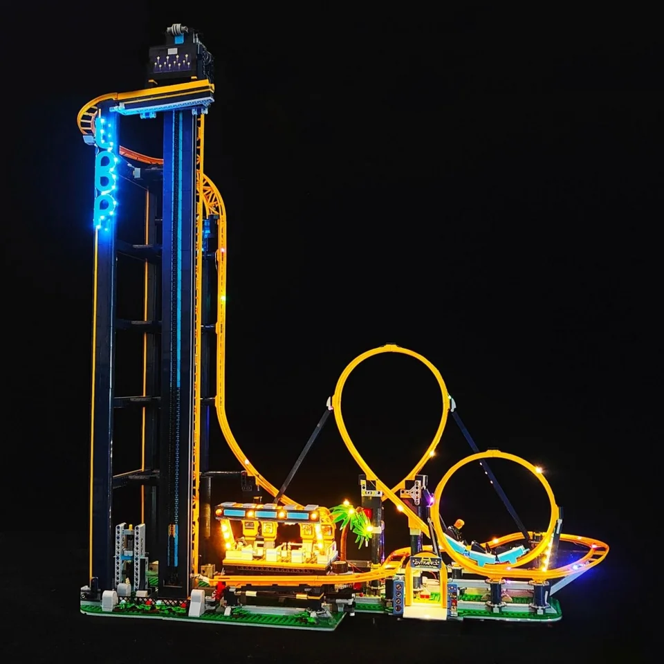 Sada LED svetla vhodná pre 10261 10303 Roller Loop Coaster Building Blocks Blocks pre dospelých Hračky Birthday Darčeky (iba osvetľovacie príslušenstvo)