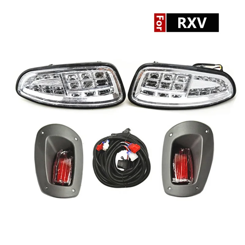 Sada LED svetlometov EZGO RXV je použiteľná na zadné svetlá golfového vozíka, elektrické prehliadky automobilu a hliadkové auto