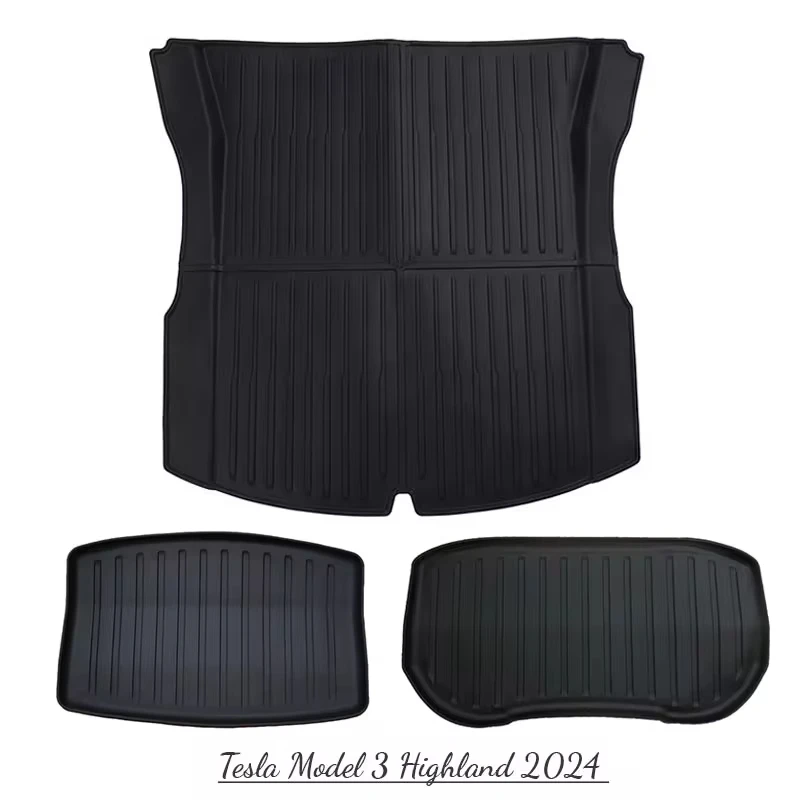 Sada nákladnej vložky pre model Tesla Model 3 2024 2021-2023.10 Highland All-Feather Mats Koberec ochrana predných/dolných vložiek na predné/dolné topánky
