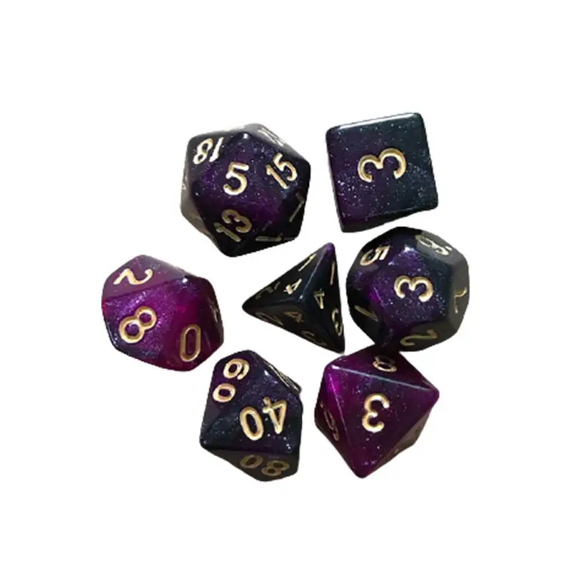 Sada pre deti dospelých herná zábavná kocka Outdoor Sports Game 7ks akrylová polyhedrálna kocky pre hračku DND RPG MTG Party Game Toy
