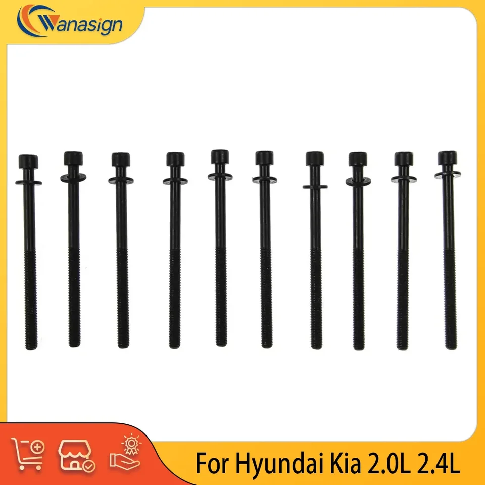 Sada skrutiek hlavy valca pre motor pre Hyundai KIA 2.0L 2.4L GDI DOHC 2.0T 2.4T 2.0 2.4 LT G4KA G4KD G4KF G4KC G4KE G4KG G4KJ G4KK