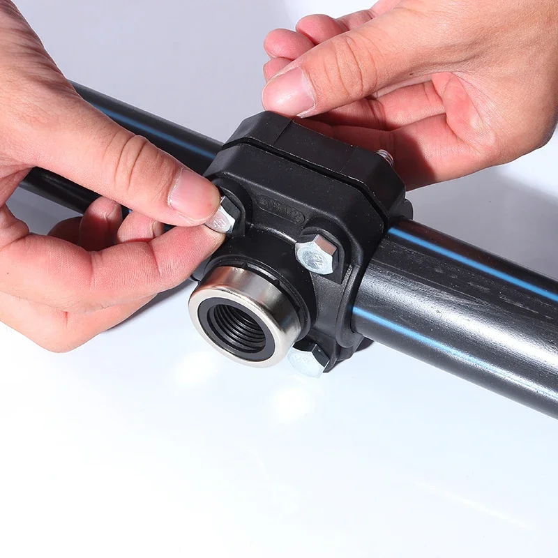 Sadlový odtokový ventil 32-50 mm odpadová voda Clips DN40 OD Hadica rýchle pripojenie