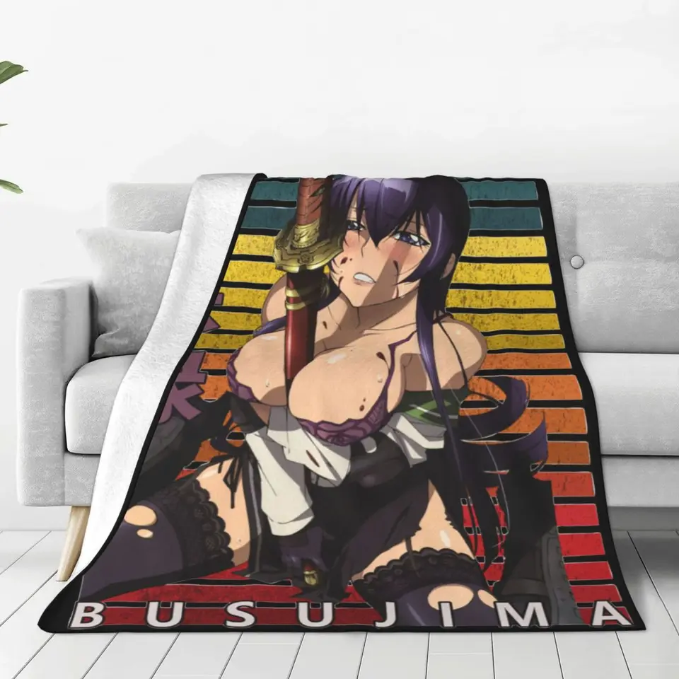 Saeko Busujima Highschool of the Dead Hotd Anime Prikrývky flanel Funny Soft Trow Deak pre posteľnú pohovku celú sezónu