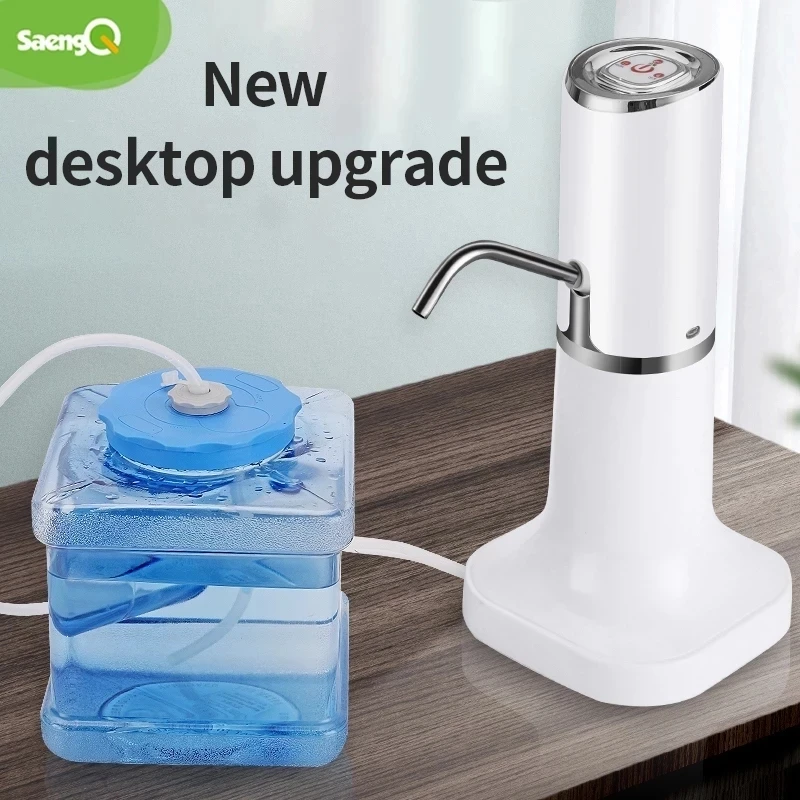 Saengq vodné čerpadlo Dispenzér fľaša na fľašu s fľašou Mini karrelované elektrické čerpadlo USB nabíjanie automatický prenosný prepínač fľaše