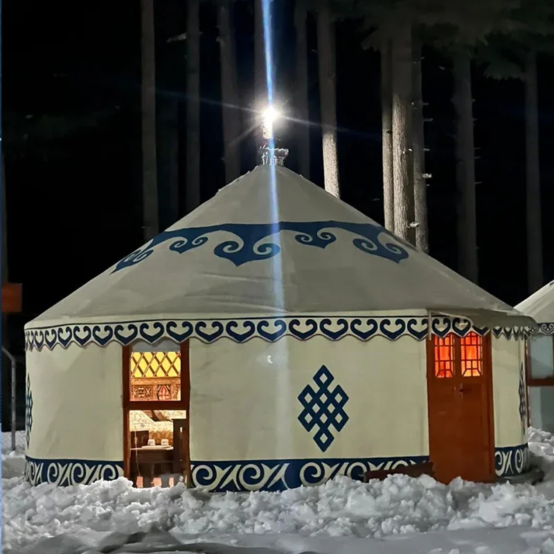 Safari stan luxusný Mongolsko Tradičné domy vonkajší glamping jurt stan
