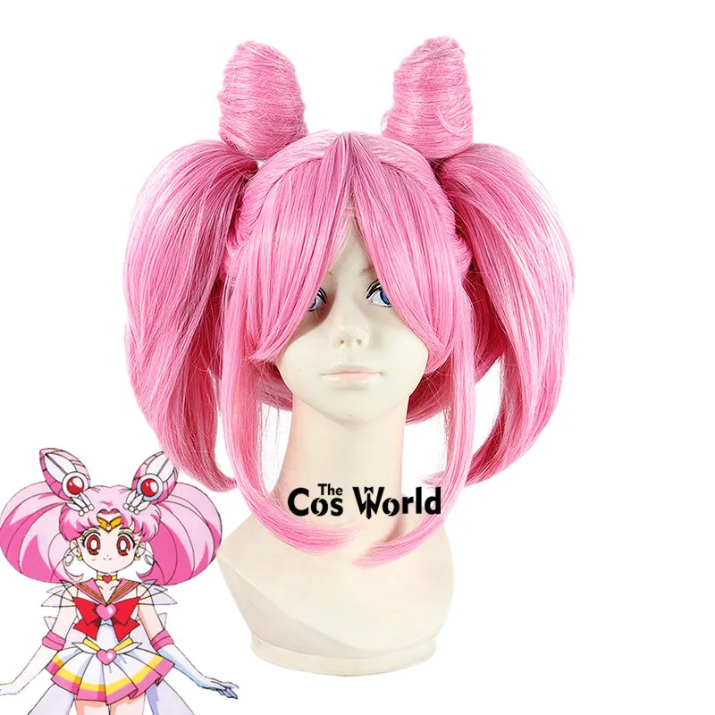 Sailor Chibiusa Chibi USA Small Lady 40 cm Stredne dlhá anime Cosplay parochne Vlákno odolné voči tepelne syntetickým vlasom + parochňa