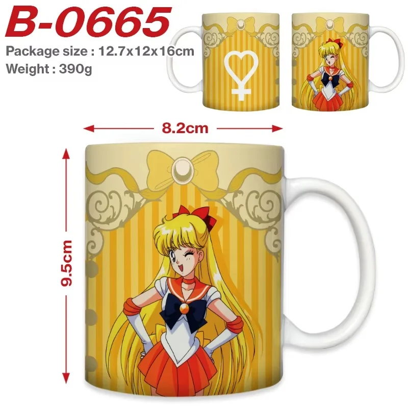 Sailor Moon Girl Coffee hrnčeky DIY Custom Anime Cartoon Keramický hrnček Kreatívna vonkajšia práca kemping kemping pivo šálky narodeniny darčeky