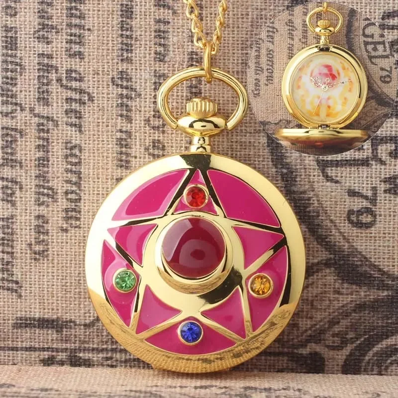 Sailor Moon Moon Prism Pocket Watch Druhá generácia Life Life Withing Sailor Moon Card Captor Sakura Cartoon Accessories sviatok darček