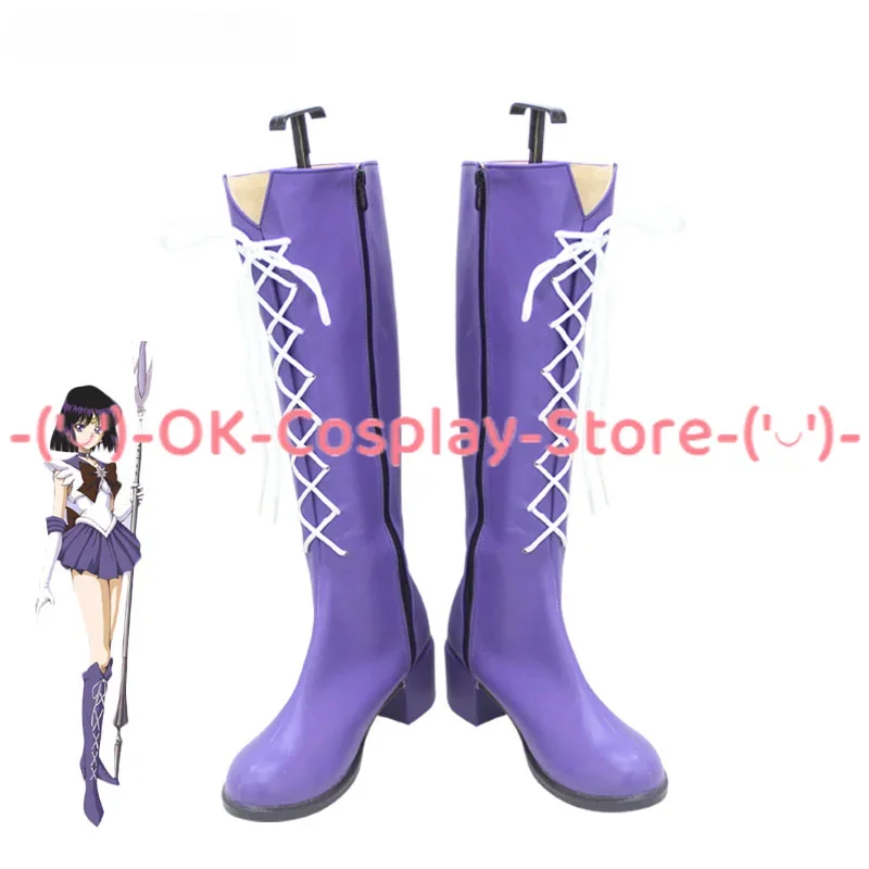 Sailor Saturn Cosplay topánky Tomoe Hotaru Cosplay prop kožené topánky Halloween karneval topánky na mieru vyrobené
