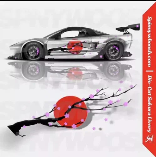 SAKURA VEĽKÁ STRÁNKA LIVIVY STREVUJTE STROJA JDM TUNER Vinyl (obe strany) 180 cm