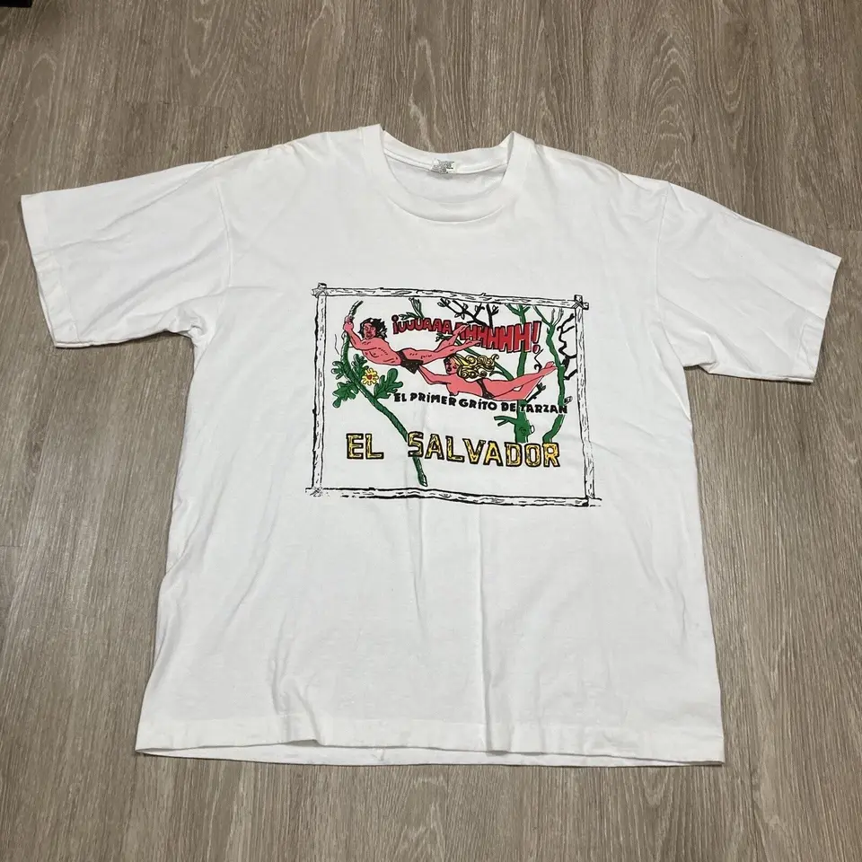 Sal Salvador košeľa XL Vintage 90s Y2K Grito Tarzan Crude Humor Parody Funny Tee