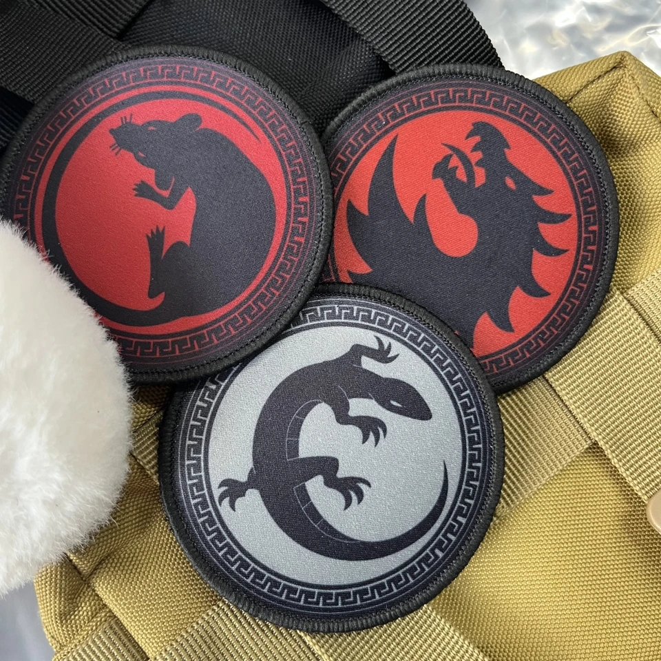 Salamander Dragon Rat Ender's Game Patch Funny morálky Army Tactical Patches Vojenský odznak Hook & Loop Printing Sticker