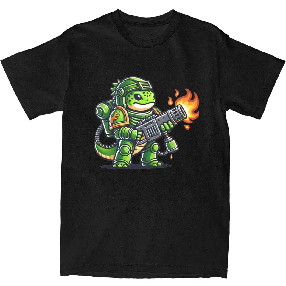 Salammanders w-warhammer 40k plameňomet tričko Male Streetwear 100 bavlnených tričiek letné orne