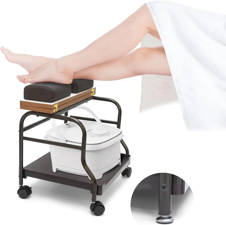Salónový klint alebo pešo kúpeľné kúpele prenosný estetik vozíka pre vozík pre nohy REST Pedikúre manikúru Funby Masážový stôl Salon Doplnok