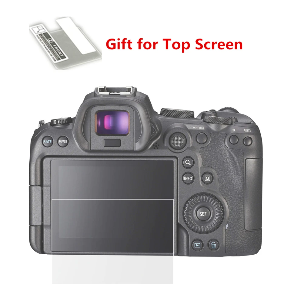 Samolepé temperované sklo LCD LCD SCREET OBRAZOVANIE OBCHODU PRE CANON EOS R100 R50 R10 R8 R7 R6 R5 R3 RP Zrkadlový fotoaparát bez zrkadla