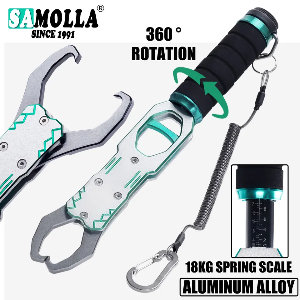 Samolla Nová rybárska rukoväť kliešte Príslušenstvo Sada hliníkovej zliatiny 18 kg pružinová stupnica