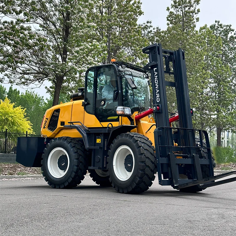 Samoobsluha terénne vysokozdvižné vozíky 2,5 ton 4x4 terénne vysokozdvižné vozíky Malé terénne vysokozdvižné vozíky 5 ton na pozemnú cenu