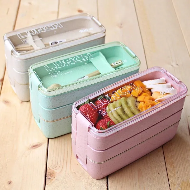Samostatný obedový box prenosný bento box obedový box Neprestrag s potravinami Mikrovlnná rúra pre študentov