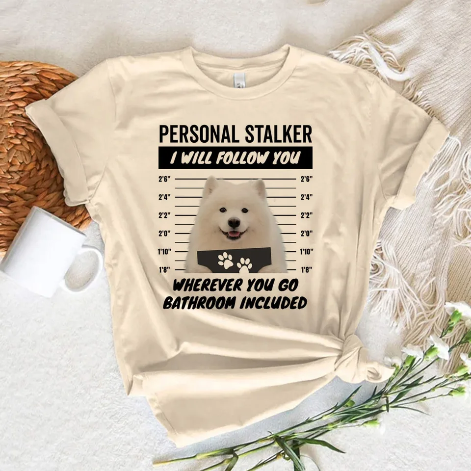Samoyed T tričko Ženy Funny Tee Žena z 2000. rokov komiks y2k oblečenie