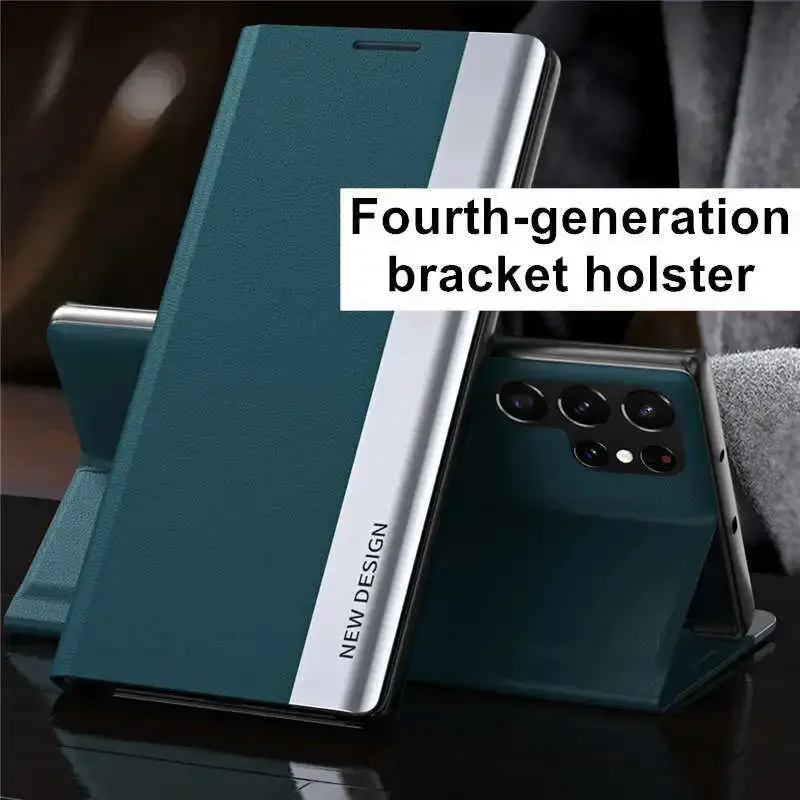 Samsung Galaxy M10 M11 M12 M21 M30S M31 M31S M32 M51 M52 M60S M62 M80S PANY TELEFÓN, Kryt z tvrdého PC Magnetický držiak kože kožené puzdro