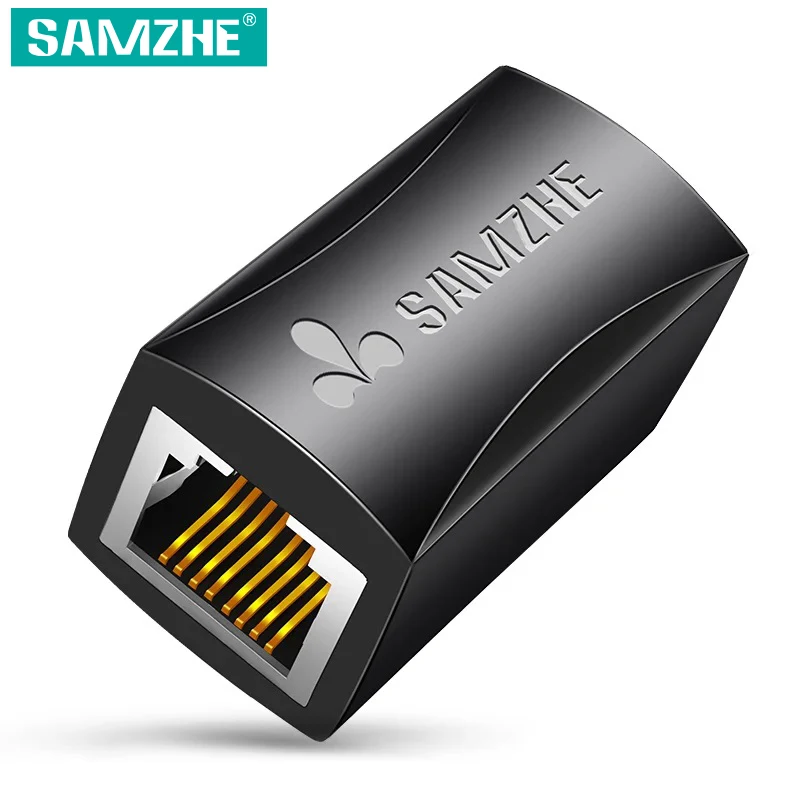 Samzhe Ethernet Adapter 8p8c RJ45 LAN KABBEL CONGEKTOR CONTOKE pre internetové pripojenie Žena k žene