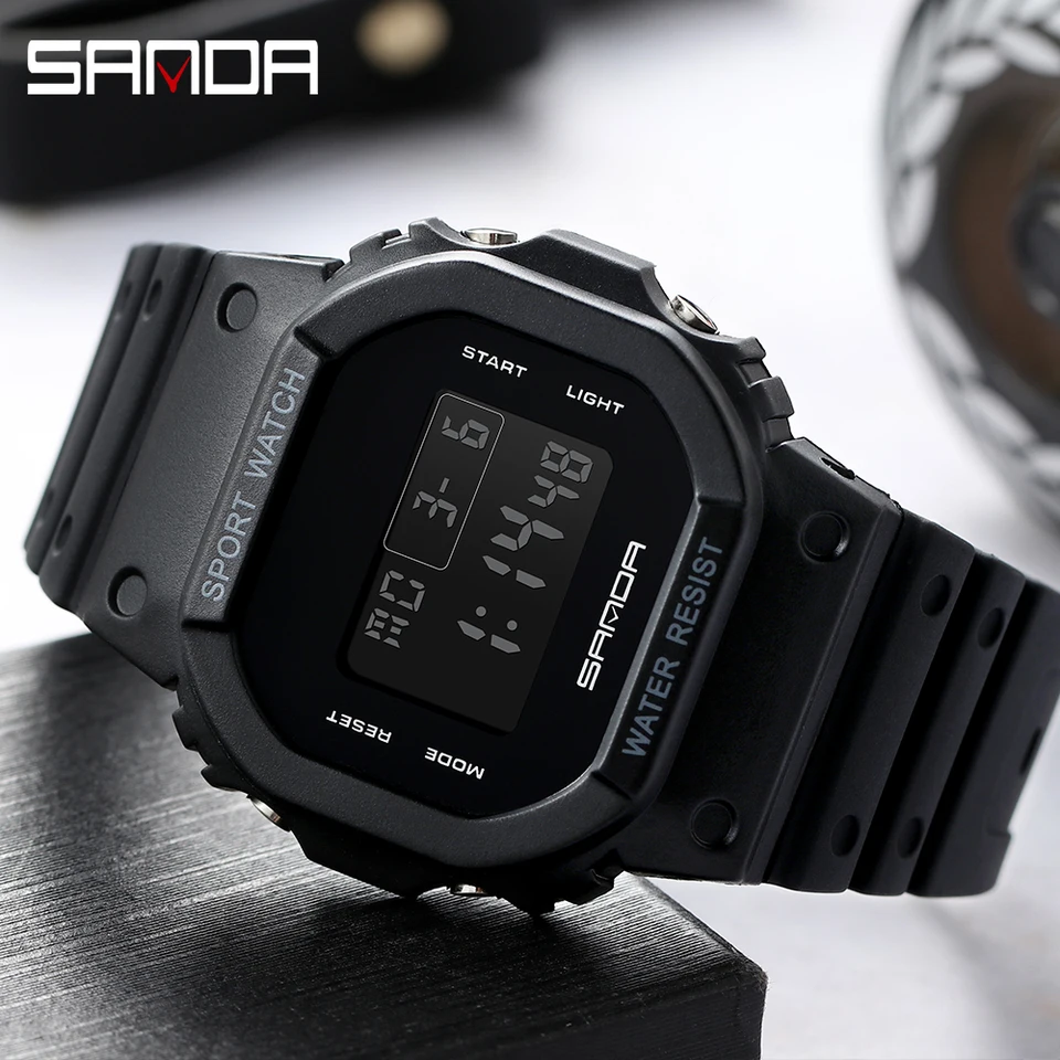 SANDA G STYLE DIGITÁLNE HODINY Men Vodotesné MS SPOLD MEN HODELY CHLADY GIRL ELEKTRONICKÉ HLADY Relogio MASCULINO RELÓGIO MULHE