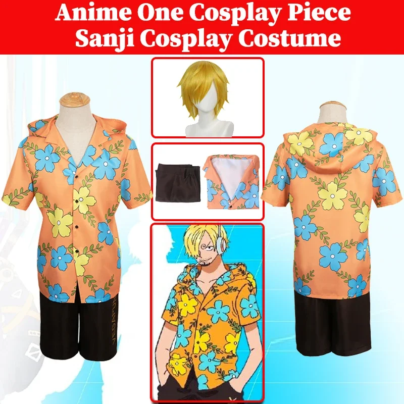 Sanji Cosplay kostým anime One cos kus Egghead Island Presporiadanie fantasy topy