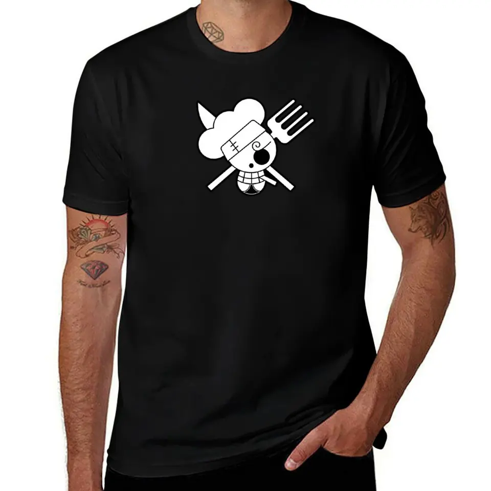 Sanji Jolly Roger 2 Tričko New Edition Hippie Clothes Grafické odpaliská plus veľkosť oblečenia pánske grafické tričká Hip Hop Hop