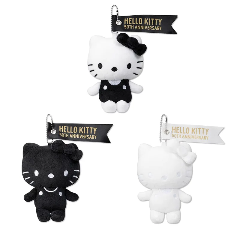 Sanrio Anime Hello Kitty 50. výročie hračka čierna biela