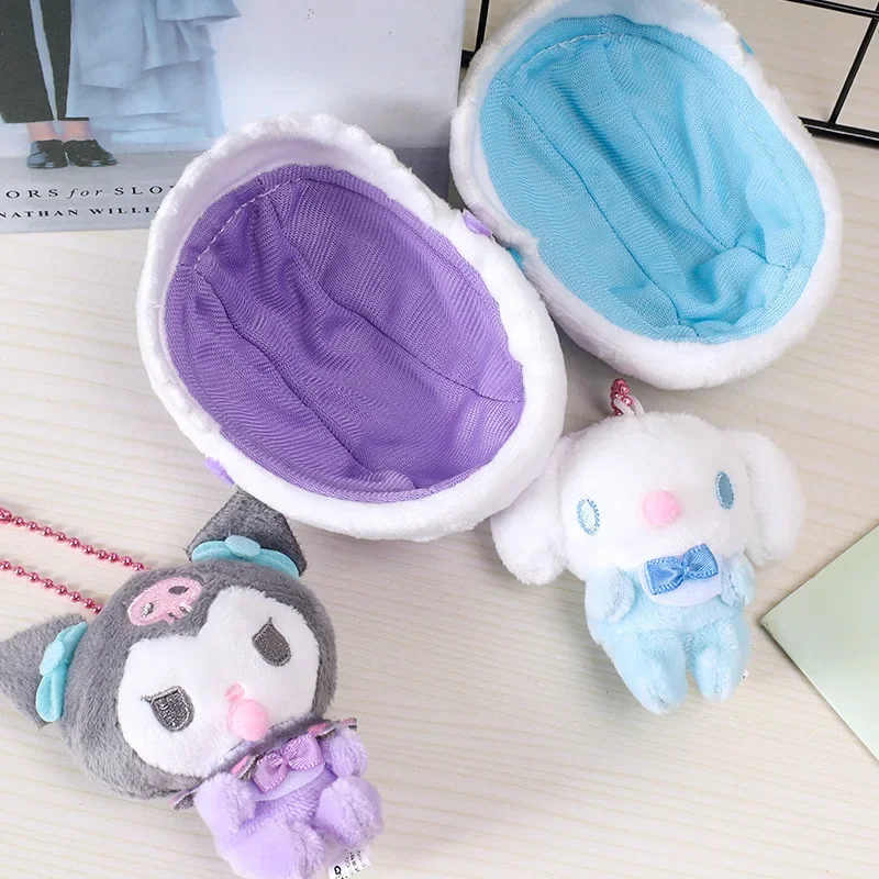 Sanrio Baby Pacifier Cradle My Melody Doll Doldant Pendant Kawaii Anime Character Cinnamoroll Small Doll Adsessory Cartoon Toy Gift