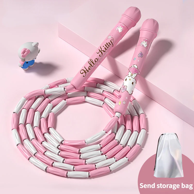 Sanrio Bamboo Jump Lope Hello Kitty Deti Fitness Šport Špeciálne lano Denný tréning nastaviteľné kulturistické hračky