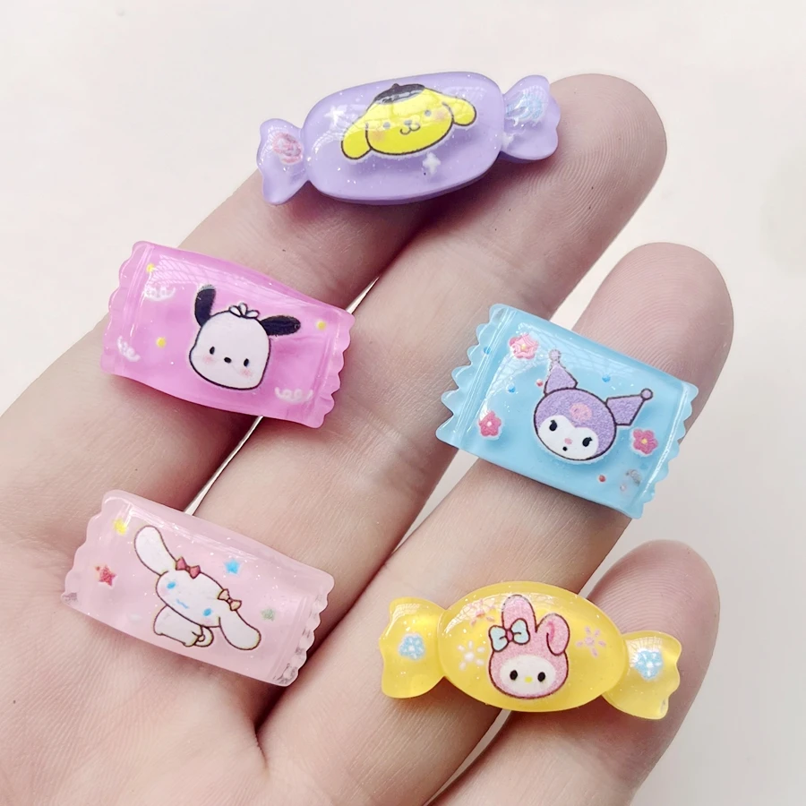 Sanrio Candy Resin Flat Decotion Decotion Scrapbook DIY šperky kúzlo voči voči voči sviatočnej párty dekorácia 10ks/veľa