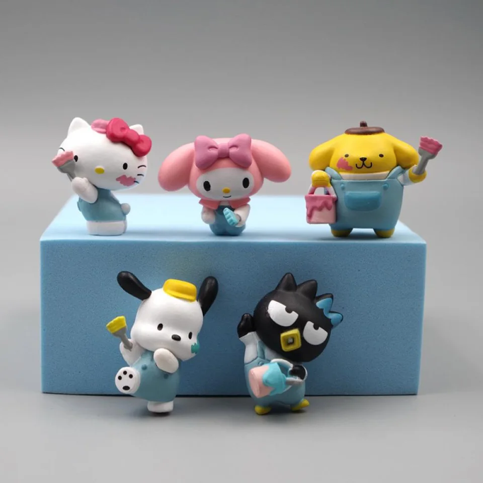 Sanrio cinnamoroll My Melody Hello Kitty Kawaii hračky dekorácia anime figurín cartoon maliar kolekcia hračky dievčatá roztomilé hračky darčeky
