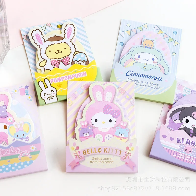 Sanrio Cute Cartoon My Melody Pochacco Veľkonočné zajačiky Uši veľké cinnamoroll note card Message poznámka Strip študentský papiernictvo darček