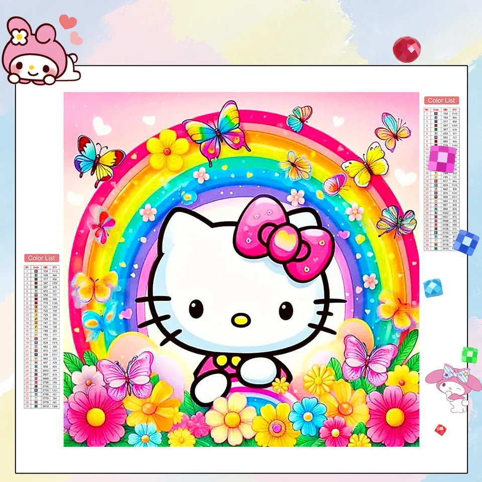 Sanrio Diamond Mosaic Hello Kitty Full Paint Dúh