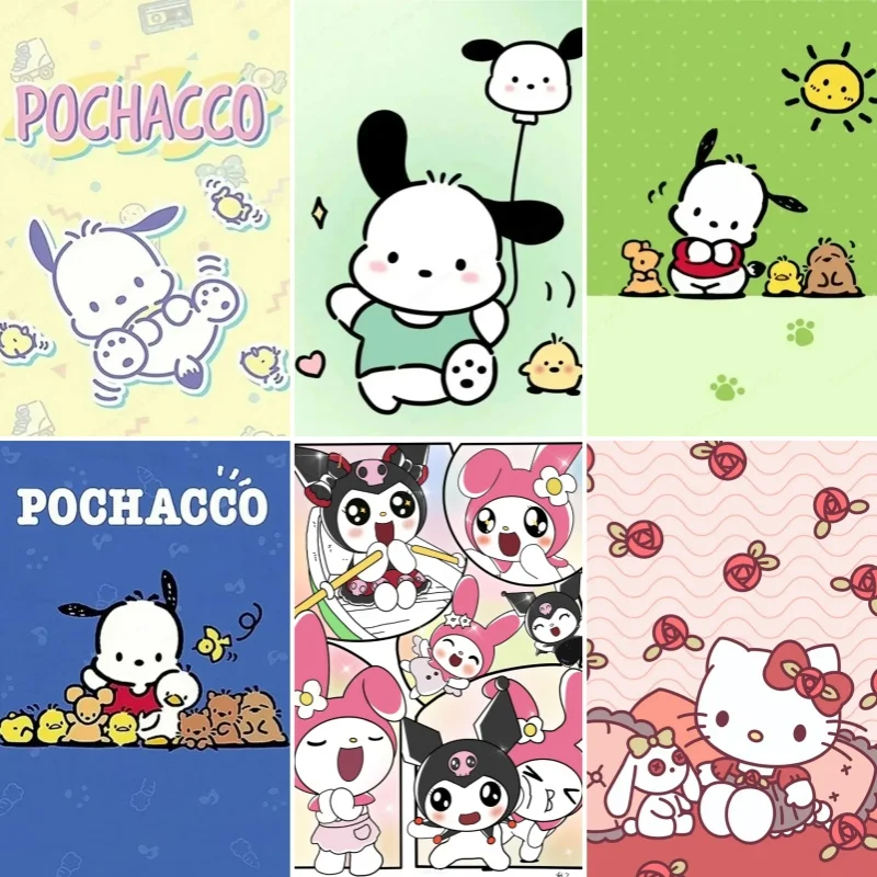 Sanrio DIY Full Diamond Diamond Painting PACHACCO PARK Mozaik krížový steh set obývacia izba spálňa dekorácie maľba darček