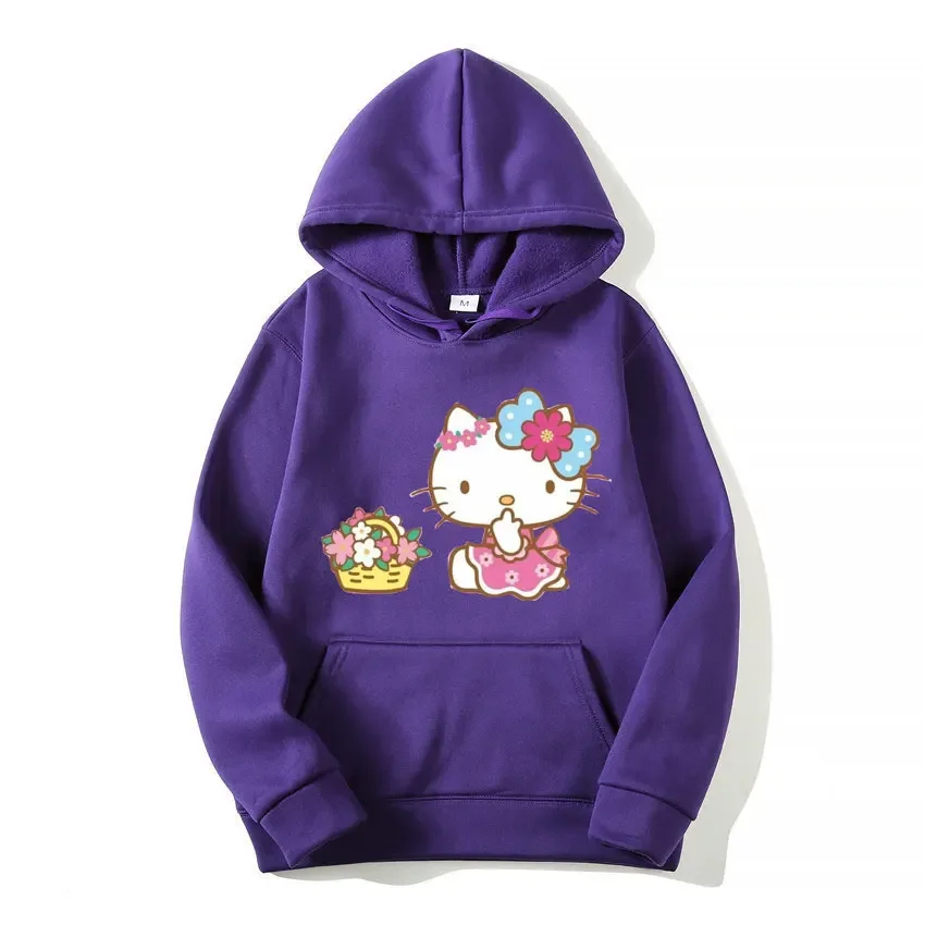 Sanrio Dámska anime mikina japonská karikatúra Sanrio Cute Kawaii Hello Kitty bunda Dámsky zimný kabát s dlhým rukávom