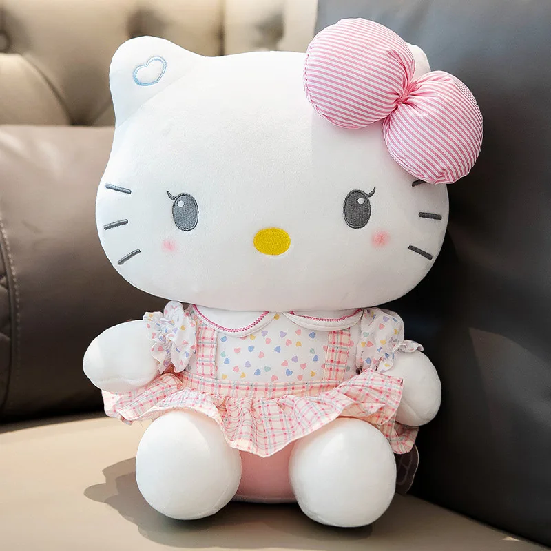 Sanrio Hello Kitty Anime Hello Kitty plnené hračky Plusier Soft Soft Vanklow Birthday Darčeky pre dievčatá Kawaii Hello Kitty Plyšové bábiky