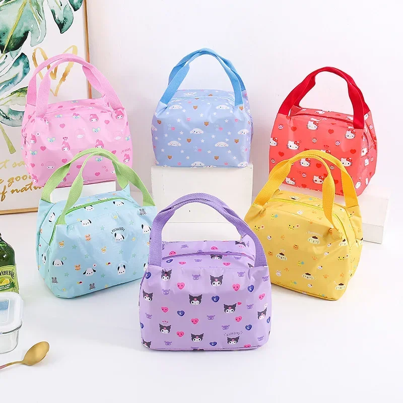 Sanrio Hello Kitty Boy Girl Kabelka Storage taška kuromi roztomilý nepremokavý karikatúra tepelná taška Študent obedový box taška piknik