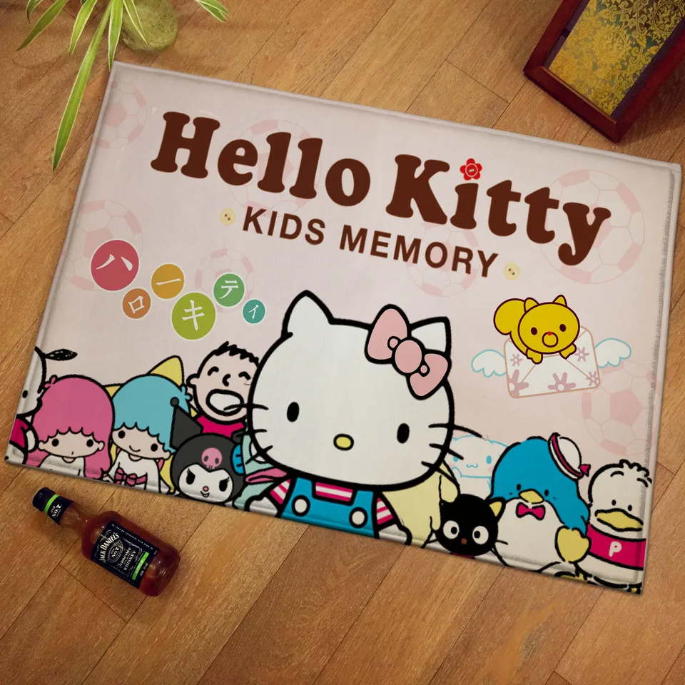 Sanrio Hello Kitty Cartoon Floor Mat Dvere Mat Kawaii Dievča obývacia izba noha koberec anime roztomilé kúpeľňa Kuchyňa nekĺzavá kúpeľ