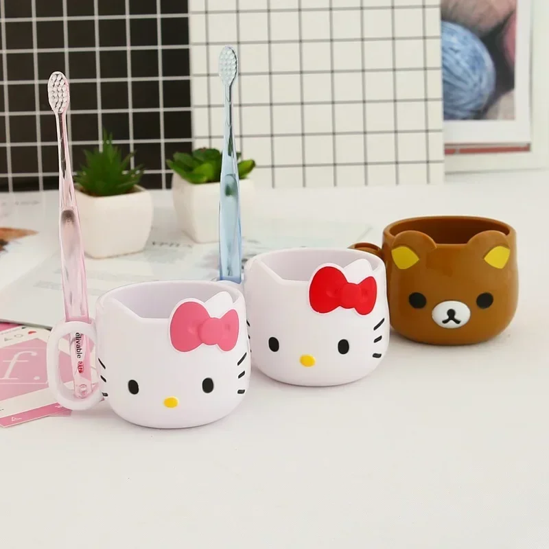 Sanrio Hello Kitty Detská zubná kefka šálka karikatúry roztomilé dieťa Mini Domov Jednoduchý kávový šálka kawaii darček